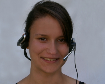 Mädchen mit Headset