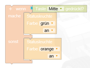 OpenRoberta Kontrolle Wenn-Sonst